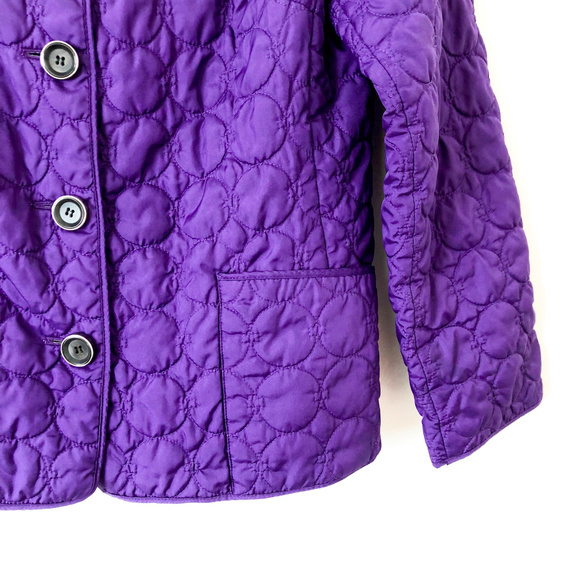 🛒 5/$25 Charter Club Purple Quilted Jacket - Picture 2 of 5